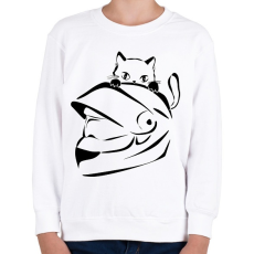 PRINTFASHION cicás - Gyerek pulóver - Fehér