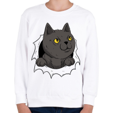 PRINTFASHION Cicás póló - Gyerek pulóver - Fehér