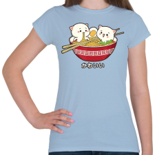 PRINTFASHION Cicás ramen - Női póló - Világoskék női póló