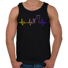 PRINTFASHION Cicás szívdobbanás - Férfi atléta - Fekete