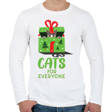 PRINTFASHION Cicát mindenkinek - Férfi hosszú ujjú póló - Fehér férfi póló