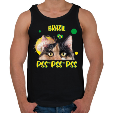 PRINTFASHION Cicc-cicc - Brazil - Férfi atléta - Fekete atléta, trikó