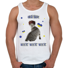 PRINTFASHION Cicc-cicc - Ukraine - Férfi atléta - Fehér