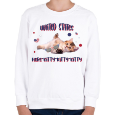 PRINTFASHION Cicc-cicc - United States - Gyerek pulóver - Fehér gyerek pulóver, kardigán