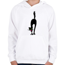 PRINTFASHION Cicmic megijedt - Gyerek kapucnis pulóver - Fehér