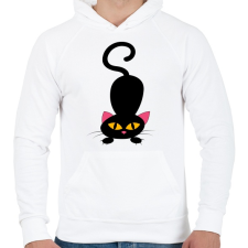 PRINTFASHION Cicmic ugrásra kész - Férfi kapucnis pulóver - Fehér férfi pulóver, kardigán