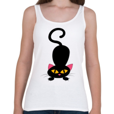 PRINTFASHION Cicmic ugrásra kész - Női atléta - Fehér női trikó