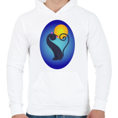 PRINTFASHION Cicszerelem - Férfi kapucnis pulóver - Fehér