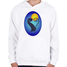 PRINTFASHION Cicszerelem - Gyerek kapucnis pulóver - Fehér