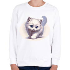 PRINTFASHION Cicus - Gyerek pulóver - Fehér gyerek pulóver, kardigán
