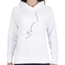 PRINTFASHION Cicus - Női kapucnis pulóver - Fehér női pulóver, kardigán