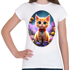 PRINTFASHION Cicus - Női póló - Fehér