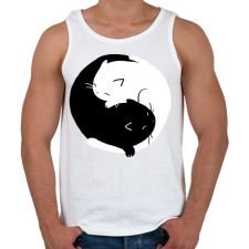 PRINTFASHION Cicus yin yang - Férfi atléta - Fehér atléta, trikó