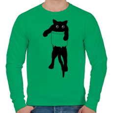 PRINTFASHION Cicus zsebben  - Férfi pulóver - Zöld