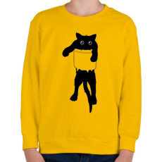 PRINTFASHION Cicus zsebben  - Gyerek pulóver - Sárga