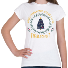 PRINTFASHION Cifra karácsonyfa - Női póló - Fehér női póló
