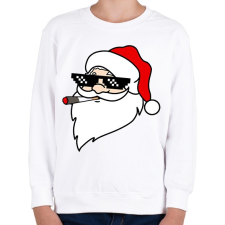 PRINTFASHION Cigiző mikulás - Gyerek pulóver - Fehér gyerek pulóver, kardigán