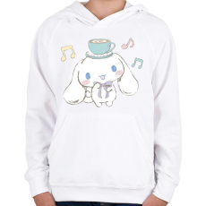 PRINTFASHION Cinnamonroll Sanrio - Gyerek kapucnis pulóver - Fehér