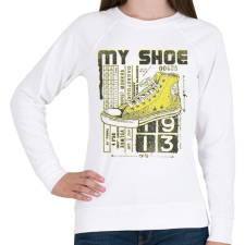 PRINTFASHION cipő - Női pulóver - Fehér női pulóver, kardigán