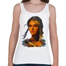 PRINTFASHION Ciri - Női atléta - Fehér női trikó