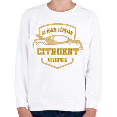 PRINTFASHION Citroenes sofőr - Gyerek pulóver - Fehér
