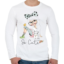 PRINTFASHION City Girls - Férfi hosszú ujjú póló - Fehér férfi póló