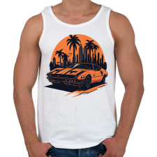 PRINTFASHION Classic car - Férfi atléta - Fehér atléta, trikó