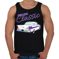 PRINTFASHION Classic car  - Férfi atléta - Fekete