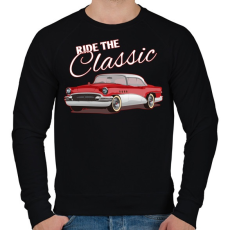 PRINTFASHION Classic car  - Férfi pulóver - Fekete