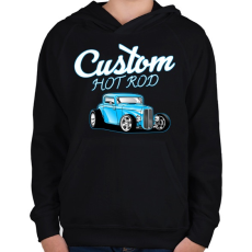 PRINTFASHION Classic car  - Gyerek kapucnis pulóver - Fekete