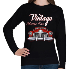 PRINTFASHION Classic car  - Női pulóver - Fekete