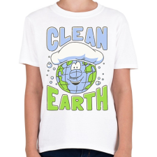 PRINTFASHION Clean Earth - Gyerek póló - Fehér gyerek póló