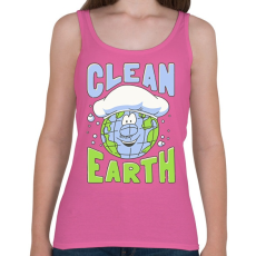 PRINTFASHION Clean Earth - Női atléta - Rózsaszín