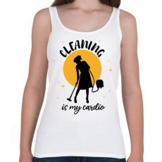 PRINTFASHION Cleaning is my cardio - Női atléta - Fehér