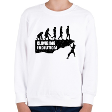 PRINTFASHION Climbing Evolution - Gyerek pulóver - Fehér gyerek pulóver, kardigán