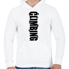 PRINTFASHION Climbing - Férfi kapucnis pulóver - Fehér férfi pulóver, kardigán