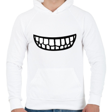 PRINTFASHION Clipart Smile - Férfi kapucnis pulóver - Fehér férfi pulóver, kardigán