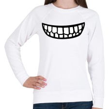 PRINTFASHION Clipart Smile - Női pulóver - Fehér női pulóver, kardigán