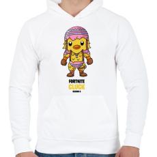 PRINTFASHION Cluck - Fortnite Season 6 - Férfi kapucnis pulóver - Fehér