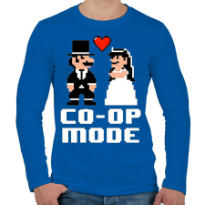 PRINTFASHION CO-OP Mode - Férfi hosszú ujjú póló - Királykék férfi póló