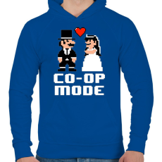 PRINTFASHION CO-OP Mode - Férfi kapucnis pulóver - Királykék