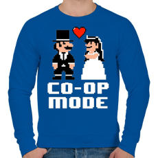 PRINTFASHION CO-OP Mode - Férfi pulóver - Királykék