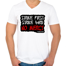 PRINTFASHION Cobra Kai 01 - Férfi V-nyakú póló - Fehér férfi póló