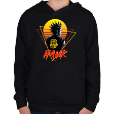 PRINTFASHION Cobra Kai - Hawk - Gyerek kapucnis pulóver - Fekete gyerek pulóver, kardigán