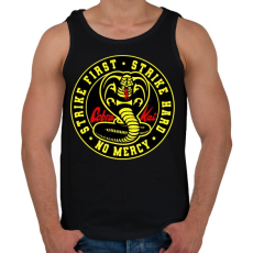 PRINTFASHION Cobra Kai - No Mercy - Férfi atléta - Fekete