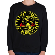 PRINTFASHION Cobra Kai - No Mercy - Gyerek pulóver - Fekete
