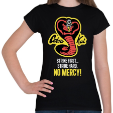 PRINTFASHION Cobra Kai - Női póló - Fekete női póló