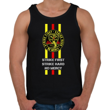 PRINTFASHION Cobra Kai - Strike first - Férfi atléta - Fekete atléta, trikó