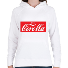 PRINTFASHION Coca Corolla - Női kapucnis pulóver - Fehér