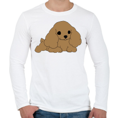 PRINTFASHION Cocker spániel - Férfi hosszú ujjú póló - Fehér